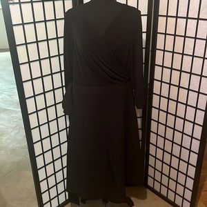 Woman’s plus size wrap dress